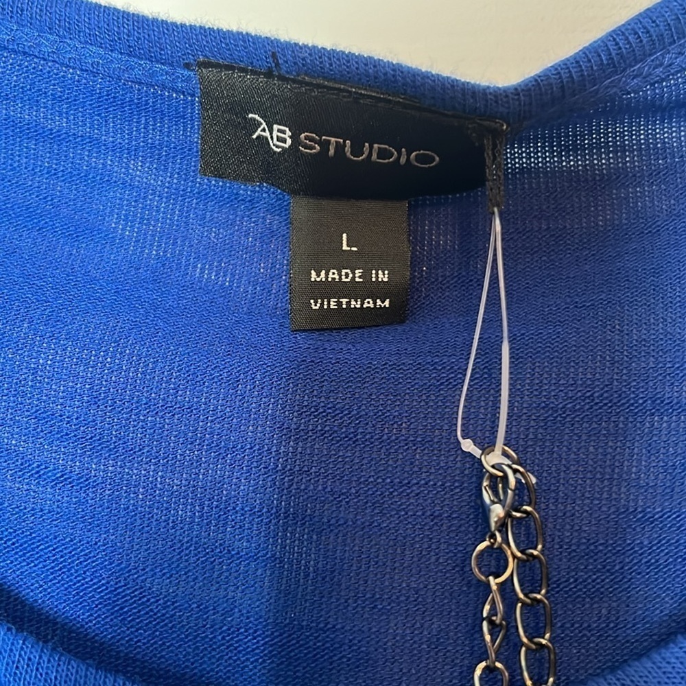 NWT AB STUDIO TUNIC & NECKLACE  - Size large - Picture 2 of 7